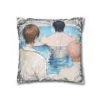 When I have two Mermen - Cute Anime Spun Polyester Throw Pillow