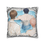 When I have two Mermen - Cute Anime Spun Polyester Throw Pillow