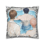 When I have two Mermen - Cute Anime Spun Polyester Throw Pillow