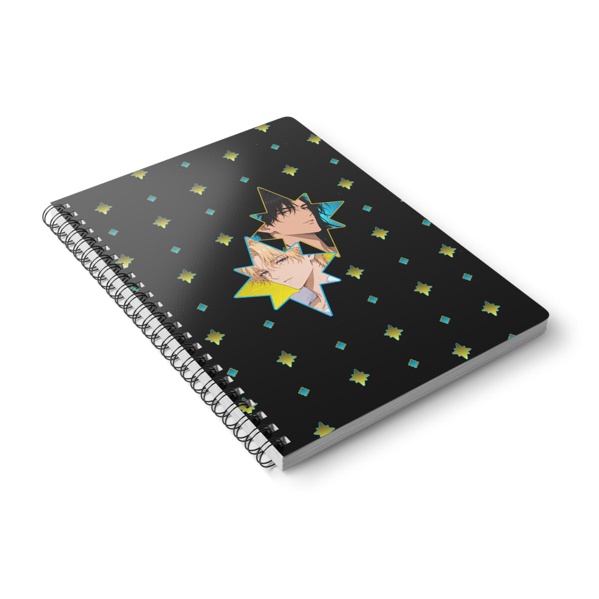 Starry Duo A5 Spiral Notebook Lined Journal ｜May the Stars Watch Over My King