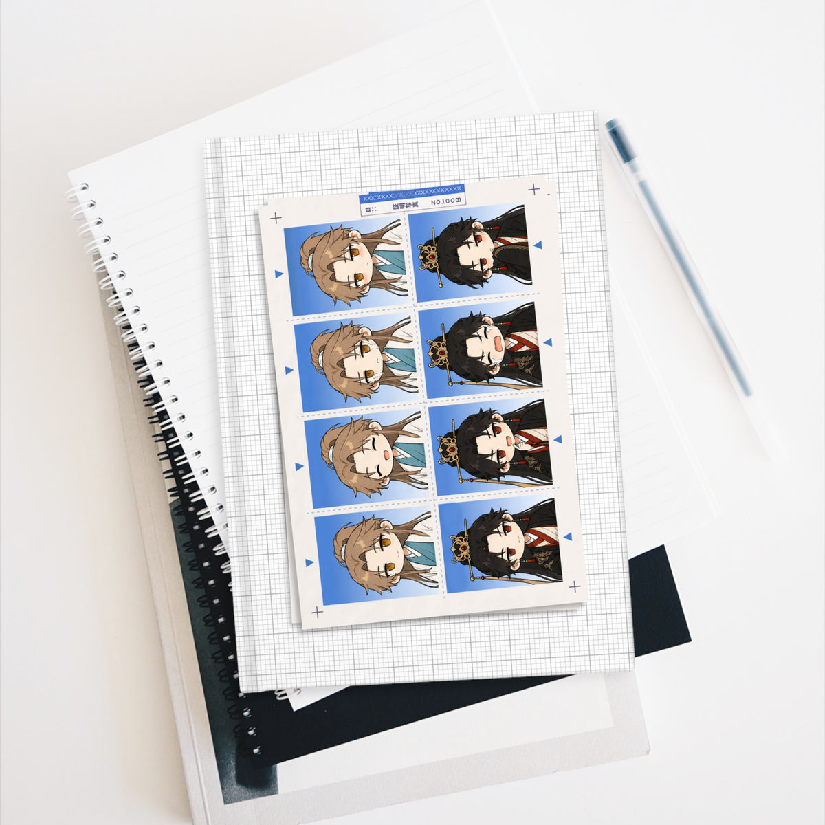 Passport Photo Style Cover Sketchbook | Ghost King
