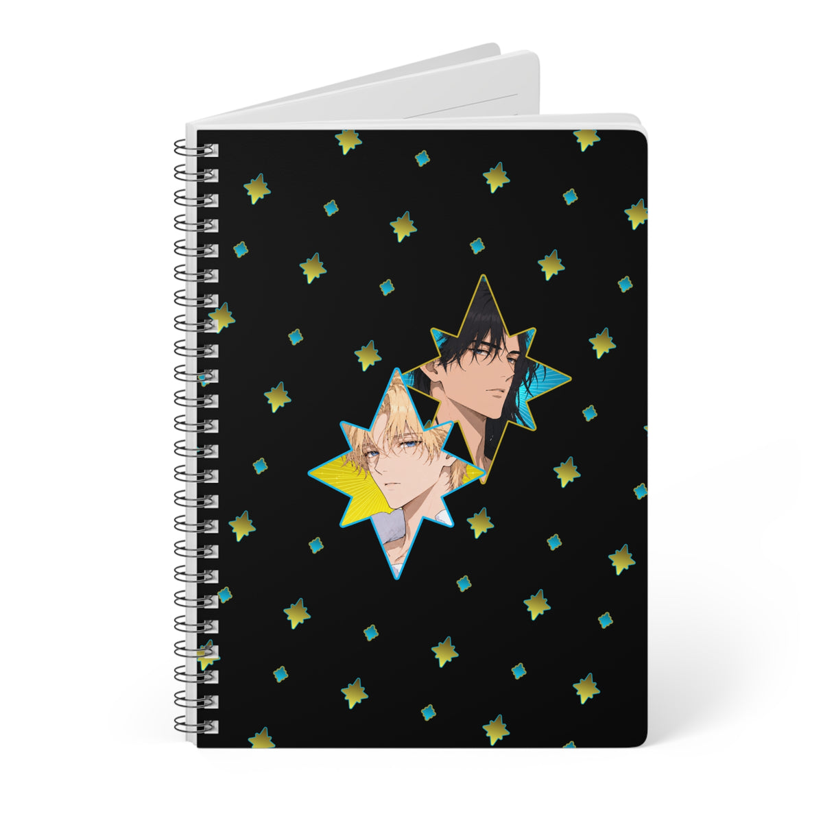 Starry Duo A5 Spiral Notebook Lined Journal ｜May the Stars Watch Over My King