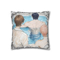 When I have two Mermen - Cute Anime Spun Polyester Throw Pillow