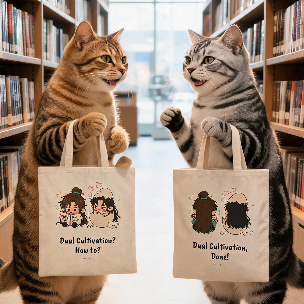 Personalized  Dual Cultivation Study Couple Tote Bag
